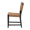 bali & pari Alise Modern Bohemian Dark Brown Mahogany Wood and Seagrass Dining Chair - 4 of 4