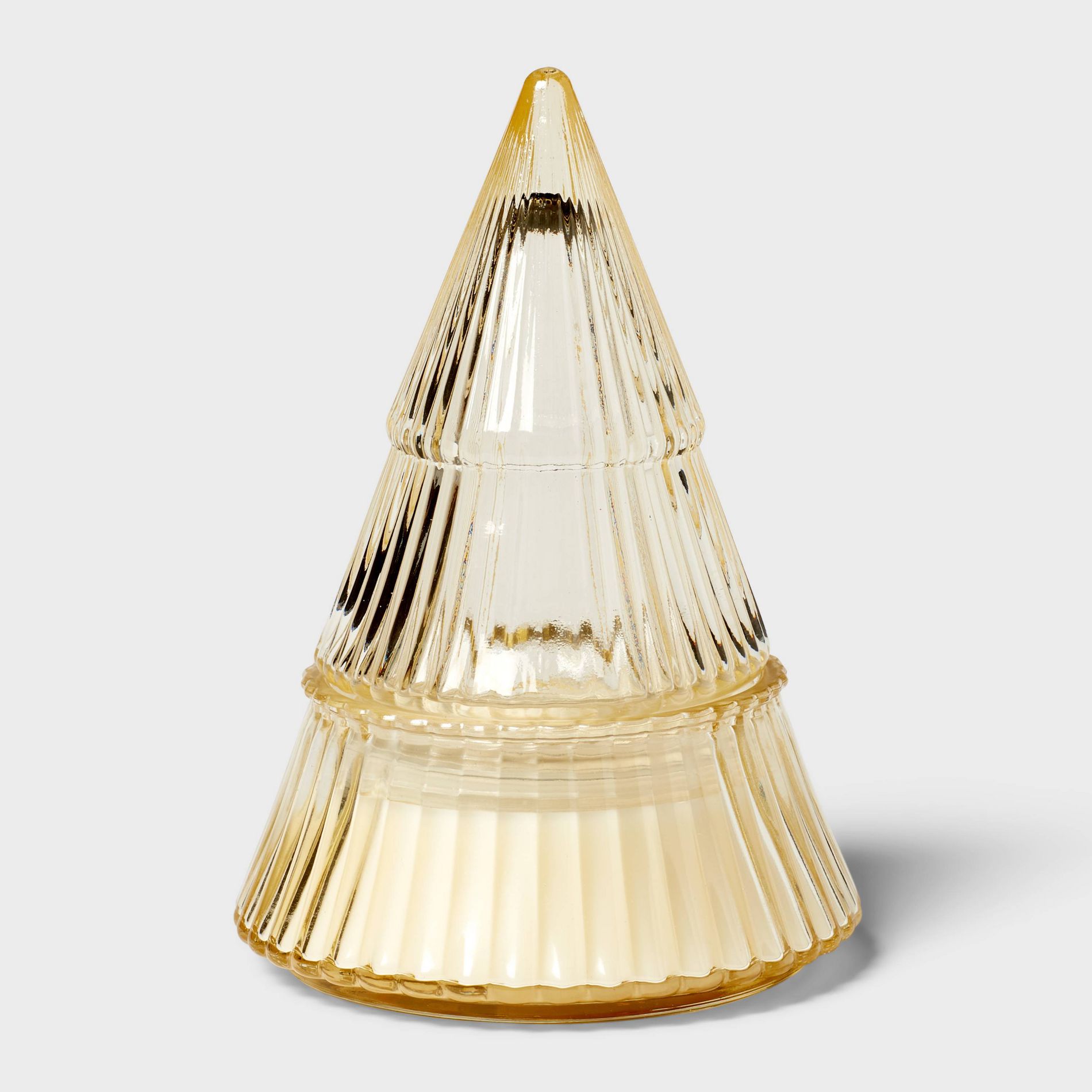 2 Wick Figural Tree Glass Fireside Glow Jar Candle - Threshold™