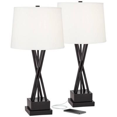 Possini Euro Design Table Lamps Target, Possini Euro Geordi Black And Chrome Modern Table Lamp