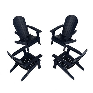 WestinTrends Tuscany HIPS¬¨‚Ä†Outdoor¬¨‚Ä†Patio¬¨‚Ä†Folding¬¨‚Ä†Adirondack¬¨‚Ä†Chair (Set of 4) - 1 of 4