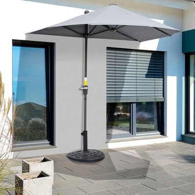 Bronze Half Round Decorative Metal Patio Umbrella Base
