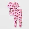 Toddler Girls' 2pc Snug Fit Strawberry Shortcake Pajama Set - Pink - 2 of 3