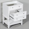 24" Bathroom Vanity Cabinet Base Only, Freestanding White Storage Cabinet with Drawer and Open Shelf,Sink Not Included - 3 of 4