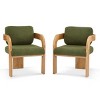 Dining Chairs Set of 2 with Boucle Upholstery,Removable Pillow Back and Solid Wood Frame for Dining Room-Baofuwish - 3 of 4