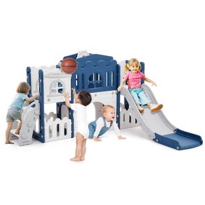 8-in-1 Kids Slide Set ¨C All-in-One Toddler Playset for Indoor & Outdoor Fun - 1 of 4