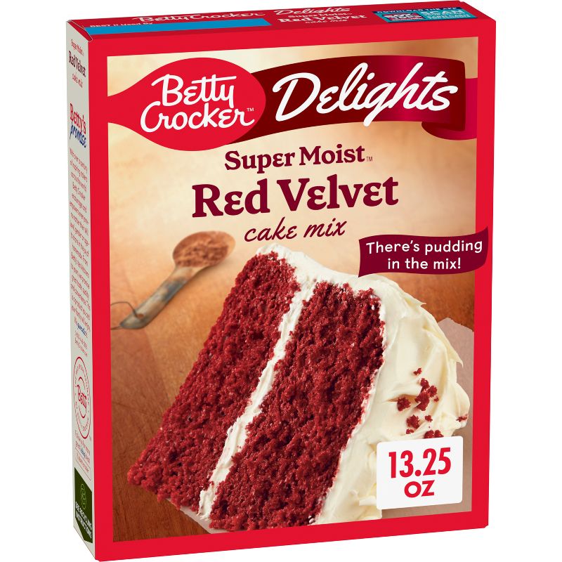 Betty Crocker Delights Red Velvet Super Moist Cake Mix - 13.25oz, 1 of 10