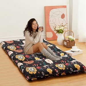 Nasitip Twin Japanese Futon Mattress,Floral Thick Tatami Mat-Foldable Floor Mattress, Roll Up Sleeping Mat for Dorm, Living Room, Camping - 1 of 4
