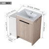 GDFStudio Jocelyn Contemporary Freestanding Bathroom Vanity with Adjustable Shelves and Cabinets - 3 of 4