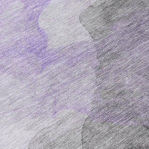 HomeRoots 9' X 12' Lavender And Gray Abstract Washable Indoor Outdoor Area Rug - 1 of 4
