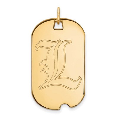Black Bow Jewelry 10k Yellow Gold Louisville Cardinals NCAA Large Pendant