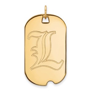 Black Bow Jewelry 10k Yellow Gold Louisville Cardinals NCAA Large Pendant - 1 of 3