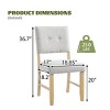 Wooden Dining Chairs Set of 4 Modern Fabric Upholstered Kitchen Side Chairs with Solid Wood Legs for Dining Room – The Pop Home - 4 of 4