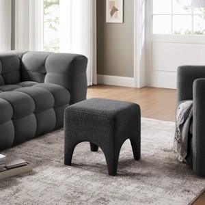VANOMi 17.72’’ Modern Boucle Upholstered Ottoman–Footrest, Makeup Stool, Shoe Bench - 1 of 4