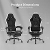 SEVOBAL Office Chair Desk Chair Computer Chair Office Chairs with Lumbar Support Swivel Rolling Easy Assembly Home Gift, Black, 25.2"*25.4"*48.4" - 3 of 4