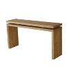 Grungis Retro Farmhouse Small Console Table,Wooden Entryway Table with Double Board Suspension Design for Entryway Living Room Hallway - 3 of 4