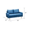 Velvet Loveseat Modern Sofa Tufted Couch with Metal Legs for Living Room, Bedroom, Office, Playroom - 3 of 4