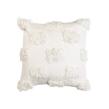 20"x20" Oversize Tina Dots Square Throw Pillow Off White - Lush Décor