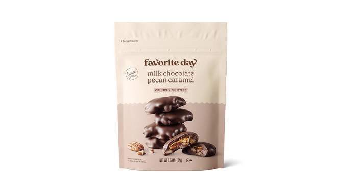 Milk Chocolate Pecan Caramel Crunchy Clusters Candy - 6.5oz - Favorite Day&#8482;, 2 of 5, play video