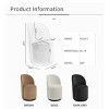 21.25" Small Swivel Boucle Barrel Armless Dining Chair Set of 2,Round Upholstered Accent Vanity Side Chair–The Pop Home - 4 of 4