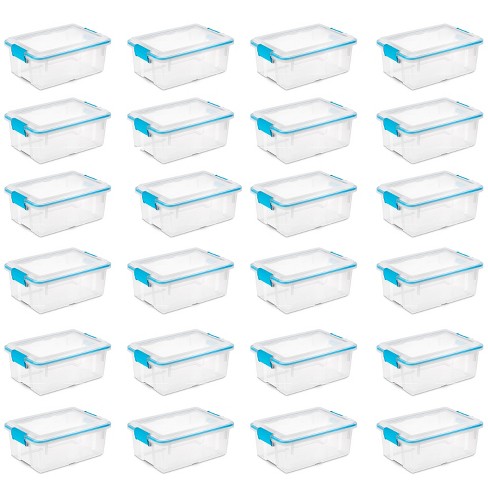  [ 12 Pack ] Multi-Use Clear Bins for Organizing