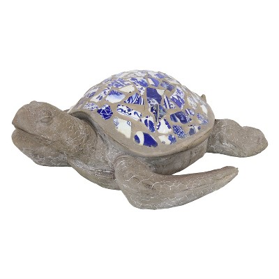 Sunnydaze 20" Sofia the Sophisticated Concrete Mosaic Sea Turtle Indoor/Outdoor Statue