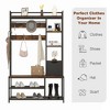41''Coat Rack, 5-in-1 Hall Tree with Shoe Bench - 3 of 4