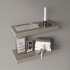 SEVOBAL Utility Storage Shelves Bookshelf 2 Set Wide Floating Shelves, Contemporary Wall-Mounted for Living Room, Off-White, 31.89"*10.63"*3.54" - 2 of 4