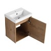 Bencmate Bathroom Storage Cabinets, Floating Bathroom Storage Cabinet with Sink, Lower Cabinet, Soft Close Cabinet Door, Brown, 17.31"*13.5"*21.25" - 4 of 4