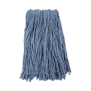 Mop Head, Standard Head, Cotton/Synthetic Fiber, Cut-End, #16., Blue Mop Head, Standard Head, Cotton/Synthetic Fiber, Cut-End, #16., Blue