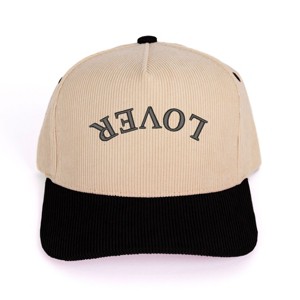 3D Puff Embroidered Lover Upside Down Arch - Women's Corduroy Trucker Hat - 1 of 3