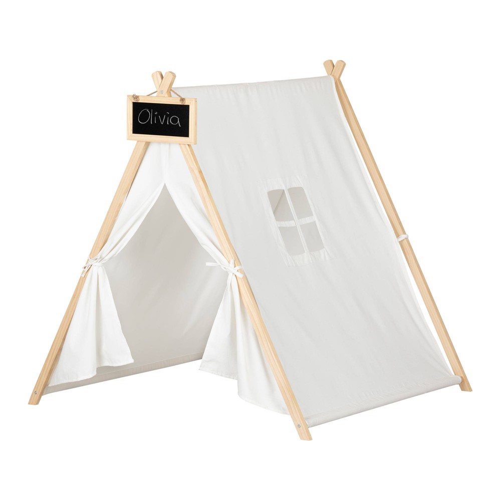 South Shore Sweedi Kids' Play Tent with Chalkboard Organic Cotton and Pine