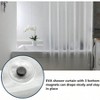 Extra Long Clear EVA Frosted Shower Curtain with 5 Bottom Magnets, 72x86 Inch - 2 of 4