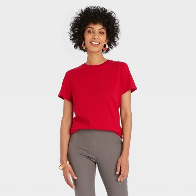 Women's Short Sleeve T-Shirt - A New Day™ Red S