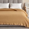 100% Cotton 300GSM Solid Waffle Blanket - Isla Jade - 2 of 4
