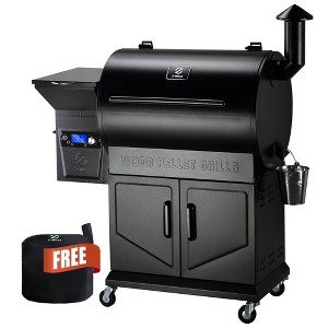 ZPG-700D7 Wood Pellet Grill BBQ Smoker Digital Control with Cover Black - Z Grills - 1 of 4