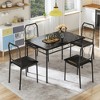 VECELO 5 Pieces Sets, Industrial Counter Height Tabletop with Bar Stools, Rectangle Breakfast Table and Chairs for Dining - 4 of 4