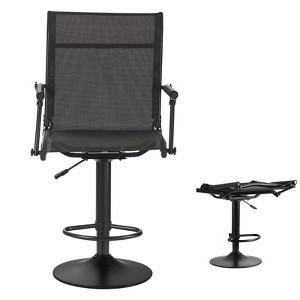 VEVOR Hunting Chair, 360° Silent Swivel, Lightweight Blind Chair, Heavy-Duty Steel Frame Ground Stool Seat, 300 Lbs Capacity, Black - 1 of 4
