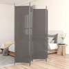 vidaXL 4-Panel Room Divider in Anthracite - 78.7"x86.6" Foldable Privacy Screen - Perfect for Bedroom/Living Room - Fabric Panel Divider - 2 of 4