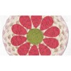 Earth Rugs Pink Graphic Flower Round Coaster – 7"x7" Braided Jute, Vibrant Floral Design, Hand-Stenciled Accent - 3 of 3