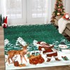 Machine Washable Christmas Rug with Santa Design, Low Pile Non-Slip Holiday Rug for Living Room & Dining Room, Kitchen and Entryway Christmas Decor - 3 of 4