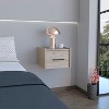 TIRAMISUBEST Light Gray Floating Nightstand - Mobile File Cabinet: A Chic and Space - Saving Storage Option for Your Bedroom - 2 of 4