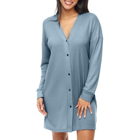 Adr Women's Knit Sleep Shirt, Short Sleeve Nightshirt, Lightweight