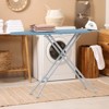 Tangkula 57" x 15" Foldable Ironing Board w/ 7-Level Height Heat-resistant Ironing Cover blue - 2 of 4