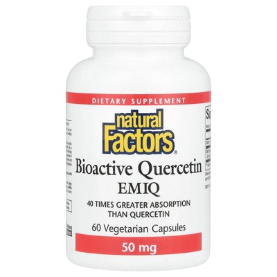Natural Factors Bioactive Quercetin EMIQ, 60 Vegetarian Capsules