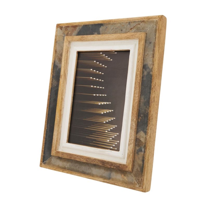 Saro Lifestyle Contemporary Wood and Slate Photo Frame, 1 of 4