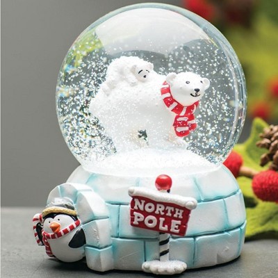 Sullivans Polar Bear Waterglobe 5"H White