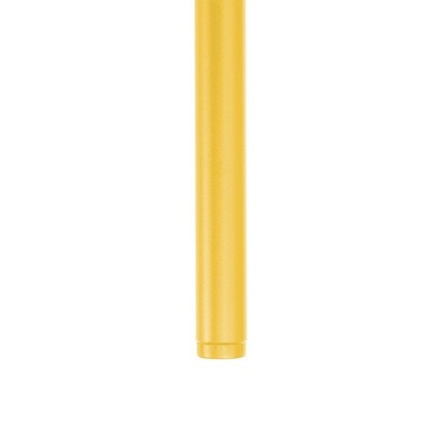 Devon Yellow Aluminum Modern Outdoor Dining Chair with Floral Cut-Out Design