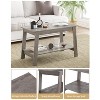 Jojoka 31.49" Rectangular Coffee Table with 2 Storage Shelves, Wood Living Room Table for Small Spaces, Apartment, Home, Office and Balcony - 4 of 4