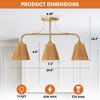 Parrot Uncle 30" Gold Farmhouse Brass Chandelier Ceiling Light 3-Light - 2 of 4