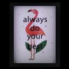 Northlight LED Lighted 'Always Do Your Best' Flamingo Framed Light Box 9" x 7" - 3 of 4